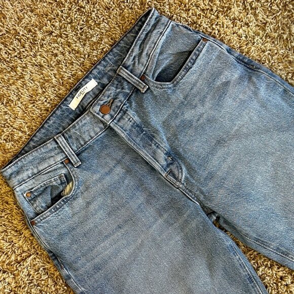 FIDELITY Jeans Breaker Boyfriend Jeans Blue Size 26 Button Fly $228 - Picture 2 of 8